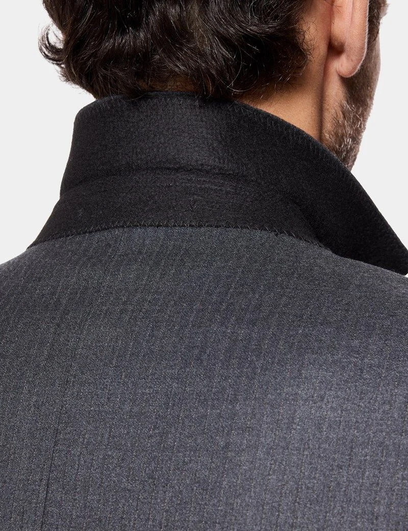 Slim Fit Charcoal Shadow Stripe Suit thumbnail 2