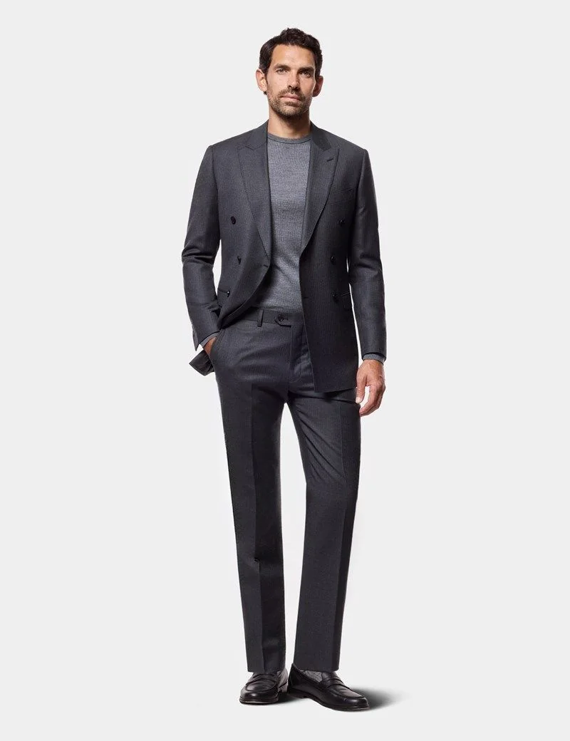 Slim Fit Charcoal Shadow Stripe Suit thumbnail 7