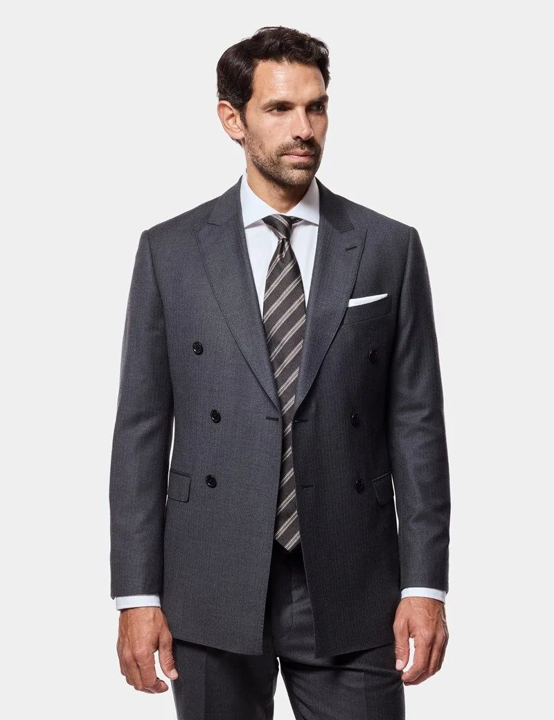 Slim Fit Charcoal Shadow Stripe Suit thumbnail 10