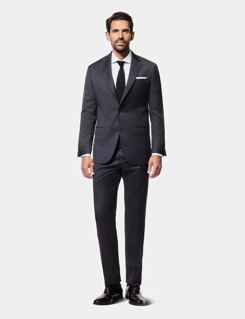 Slim Fit Charcoal Twill 1913 Suit Jacket thumbnail 6