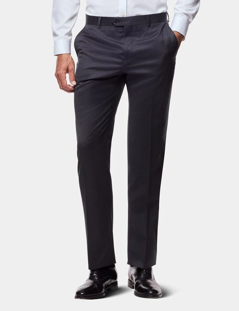 Slim Fit Charcoal Twill 1913 Suit Trousers thumbnail 2