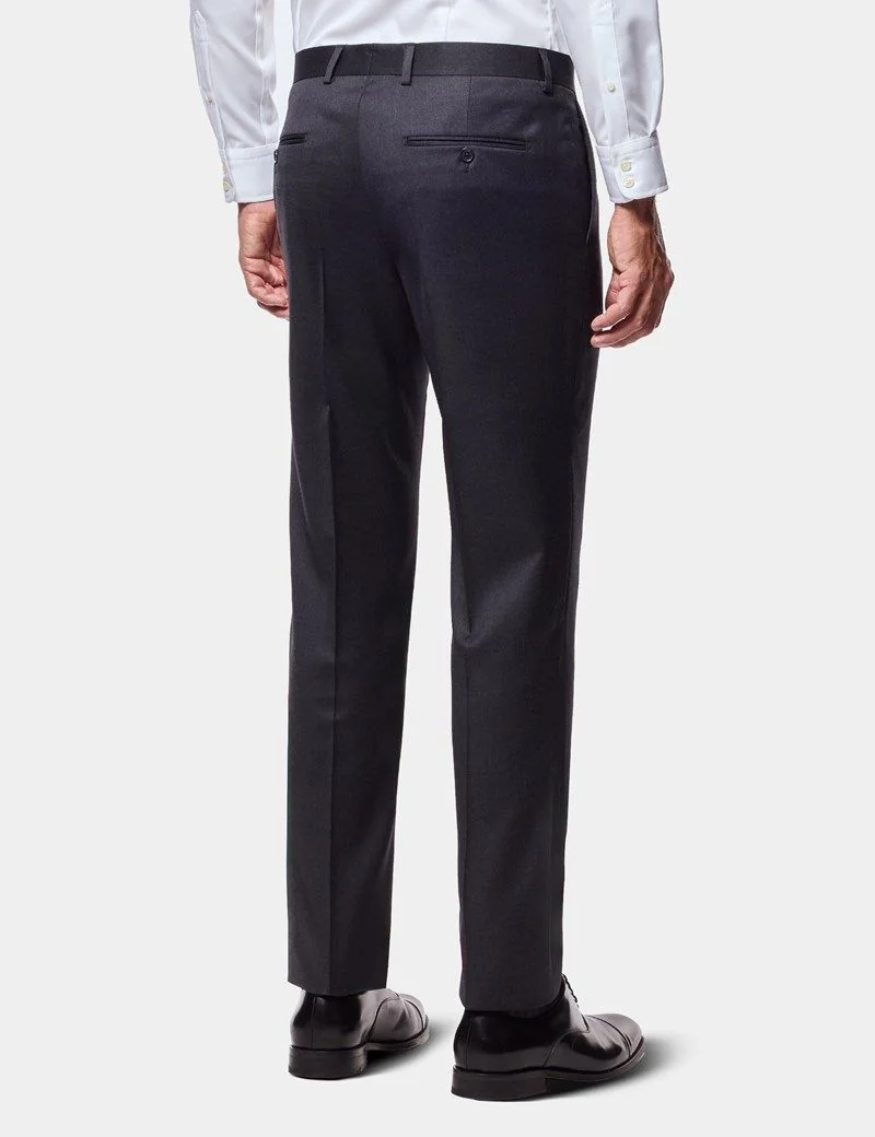 Slim Fit Charcoal Twill 1913 Suit Trousers thumbnail 4