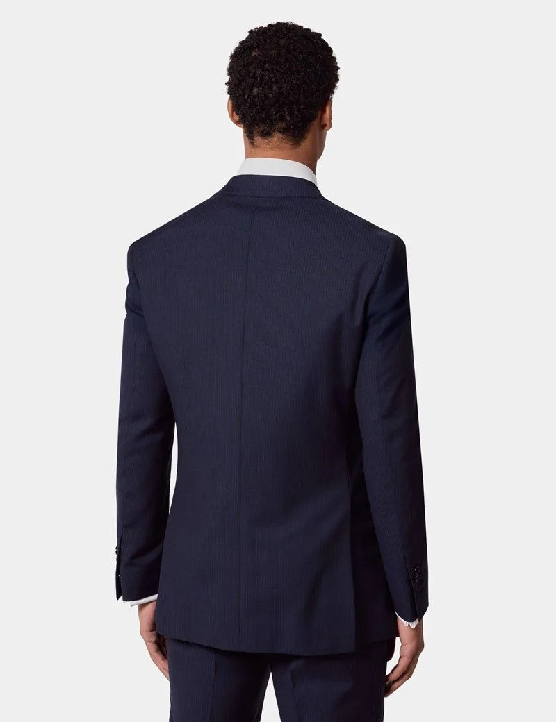 Slim Fit Dark Blue Pinstripe Suit thumbnail 7
