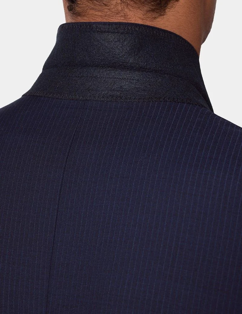 Slim Fit Dark Blue Pinstripe Suit thumbnail 8