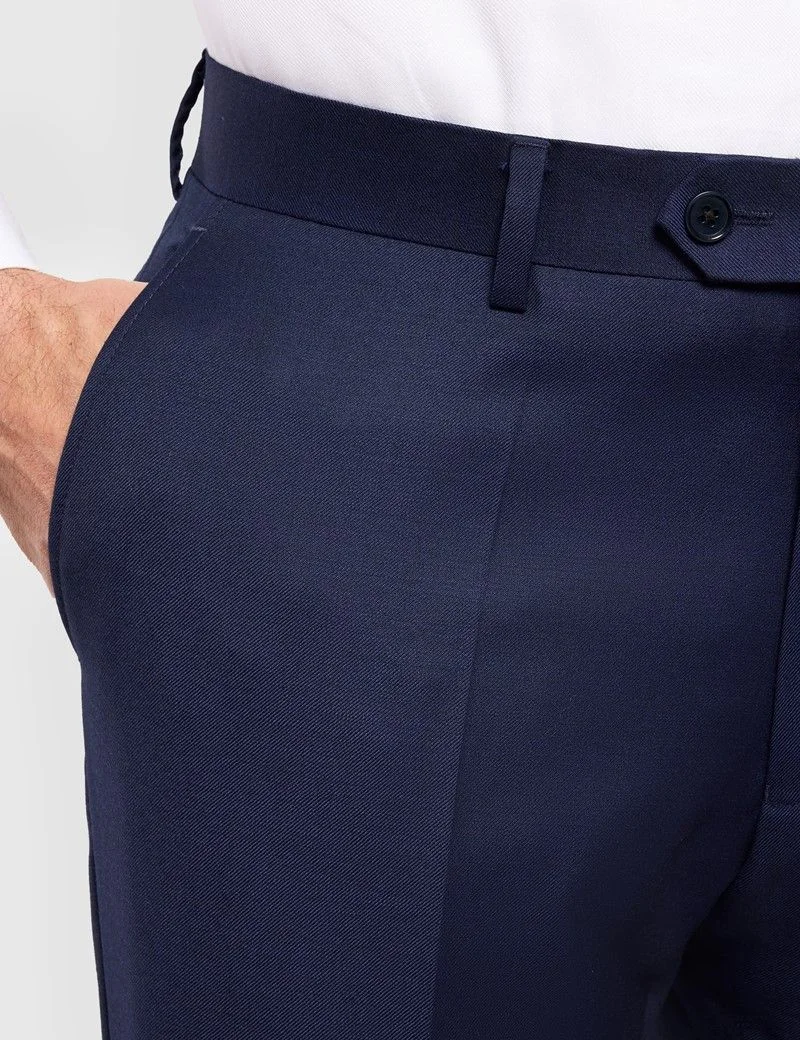 Slim Fit Dark Blue Twill Suit thumbnail 3