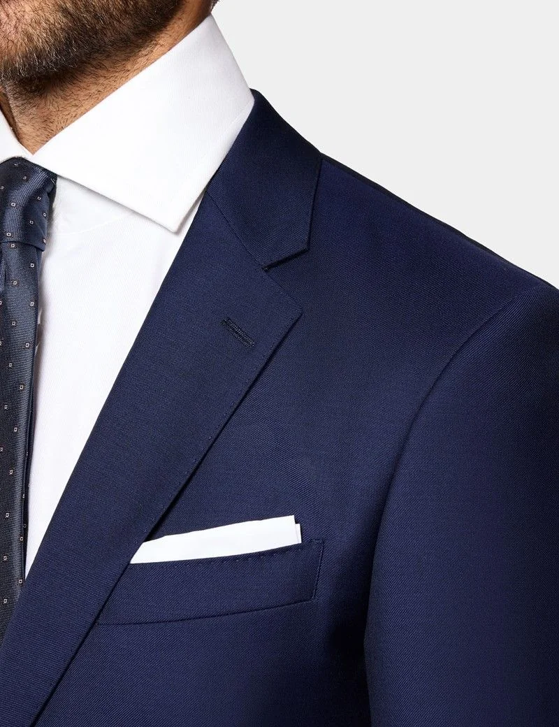 Slim Fit Dark Blue Twill Suit thumbnail 9