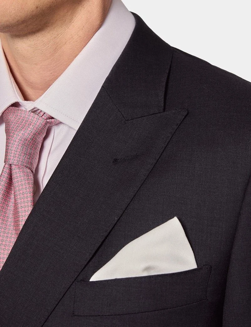 Slim Fit Dark Charcoal Twill Suit Jacket thumbnail 8