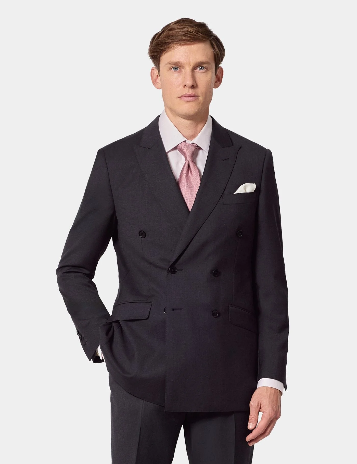 Slim Fit Dark Charcoal Twill Suit Jacket primary image