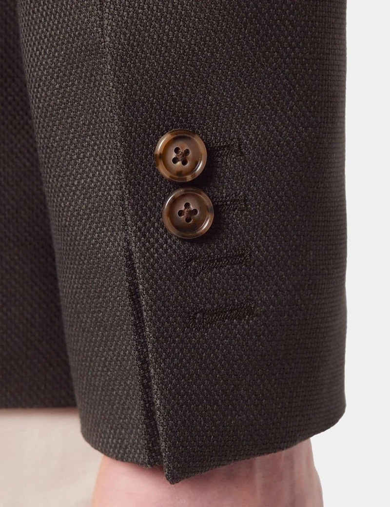 Slim Fit Dark Green Semi Plain 1913 Blazer thumbnail 5