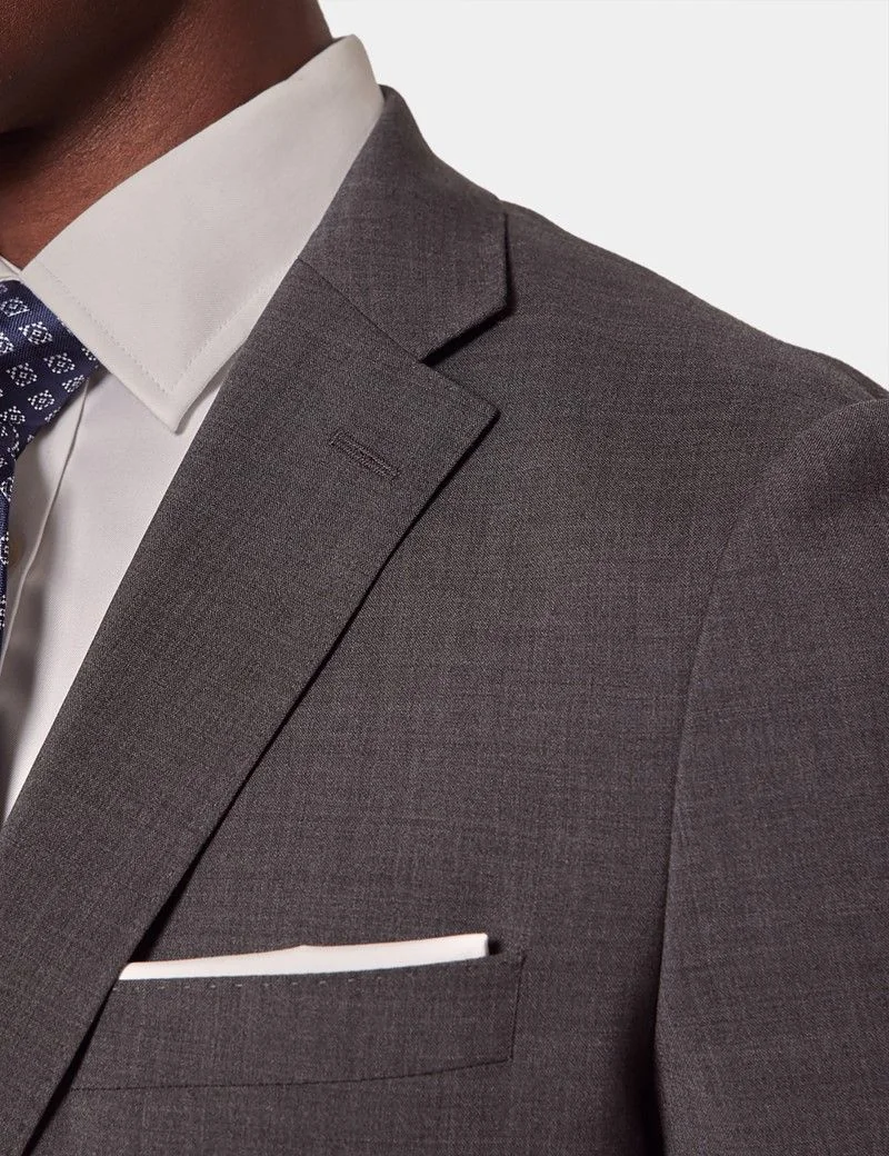 Slim Fit Dark Grey Suit Jacket thumbnail 8