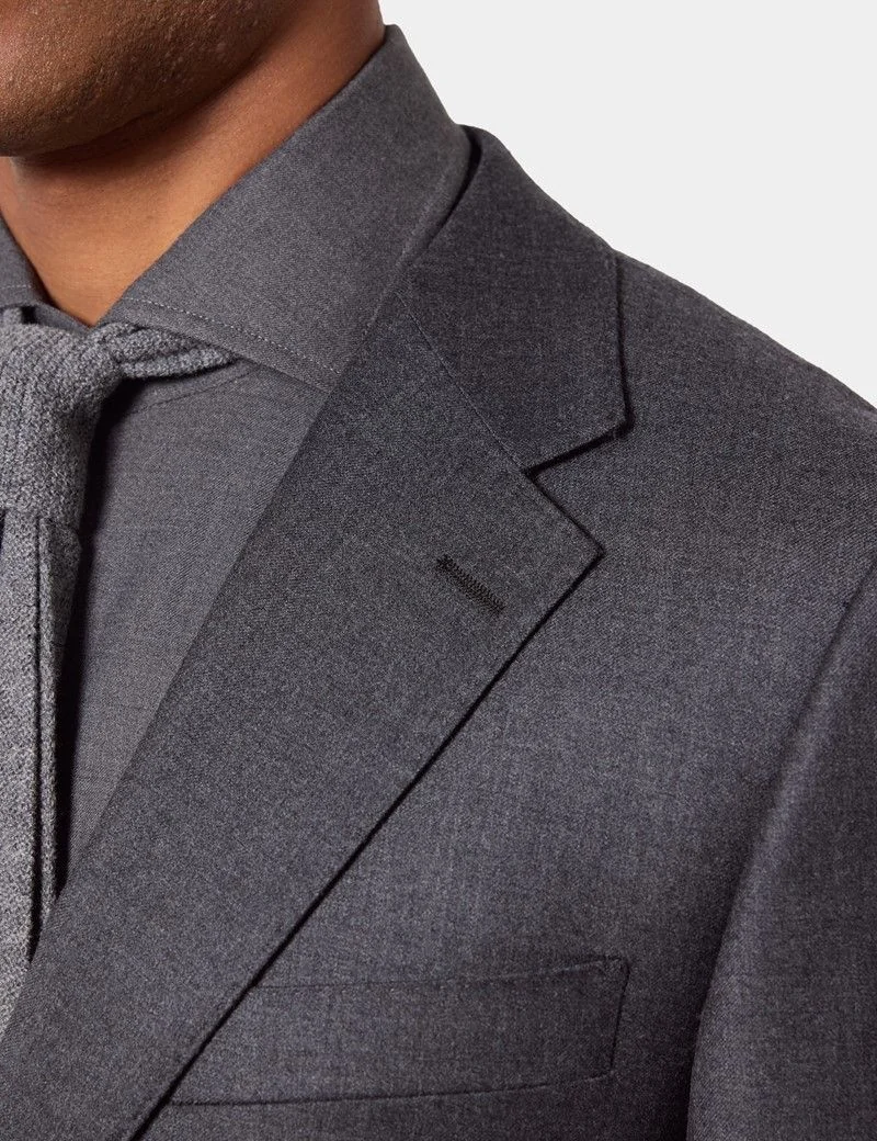 Slim Fit Dark Grey Suit Jacket thumbnail 9