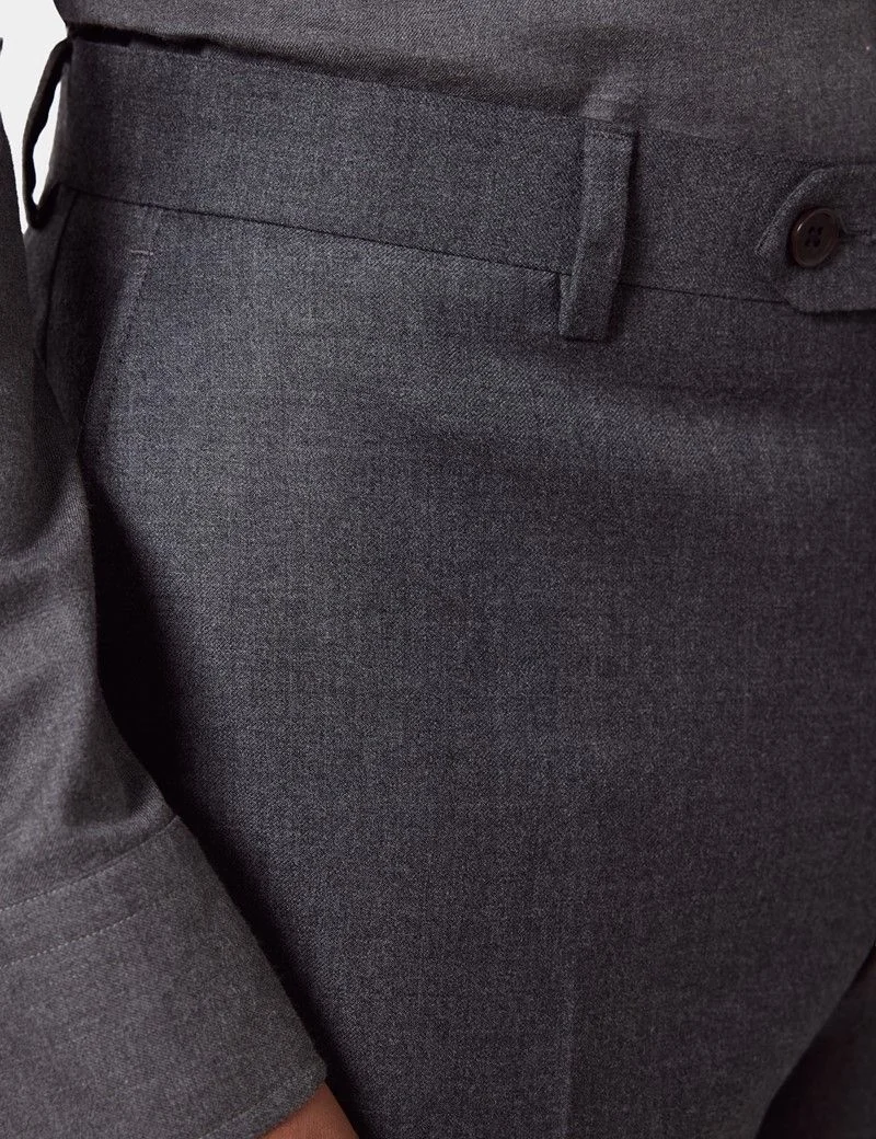 Slim Fit Dark Grey Suit Trousers thumbnail 3