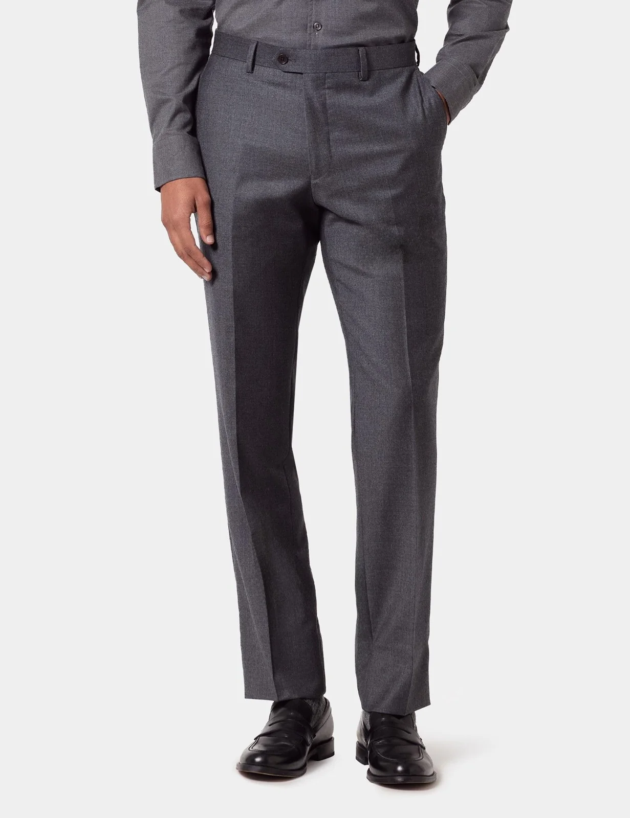 Slim Fit Dark Grey Suit Trousers primary image
