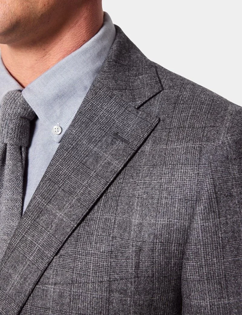 Slim Fit Grey Check 1913 Suit Jacket thumbnail 3