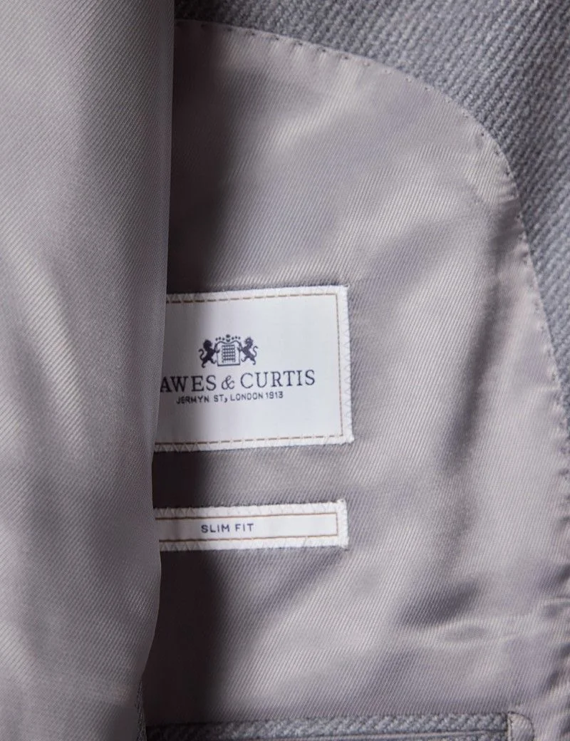 Slim Fit Grey Twill Blazer thumbnail 2