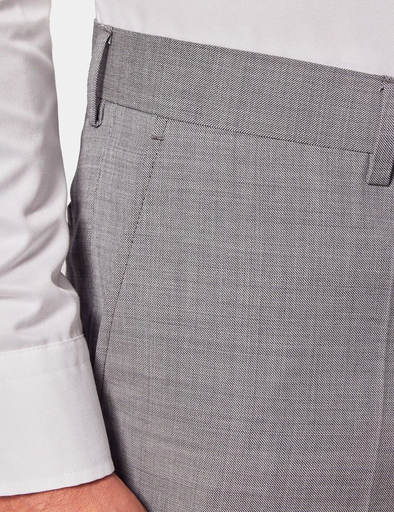 Slim Fit Light Grey Twill Suit Pants thumbnail 3