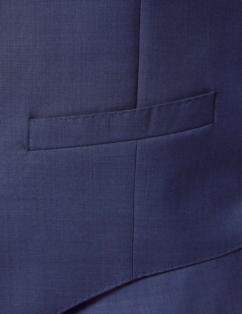 Slim Fit Mid Blue Sharkskin Suit thumbnail 4