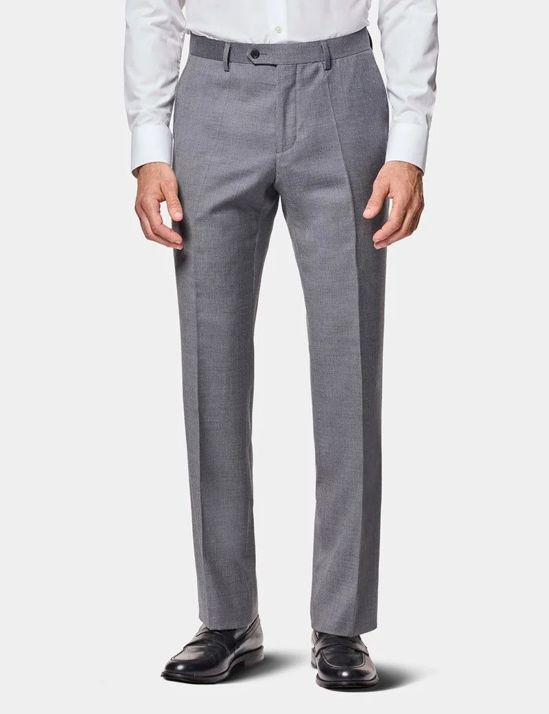 Slim Fit Mid Grey Twill Suit thumbnail 3