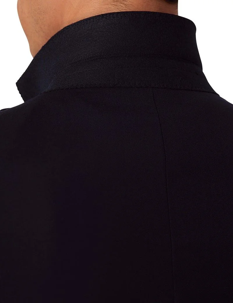 Slim Fit Midnight Blue Semi Plain Suit Jacket thumbnail 5