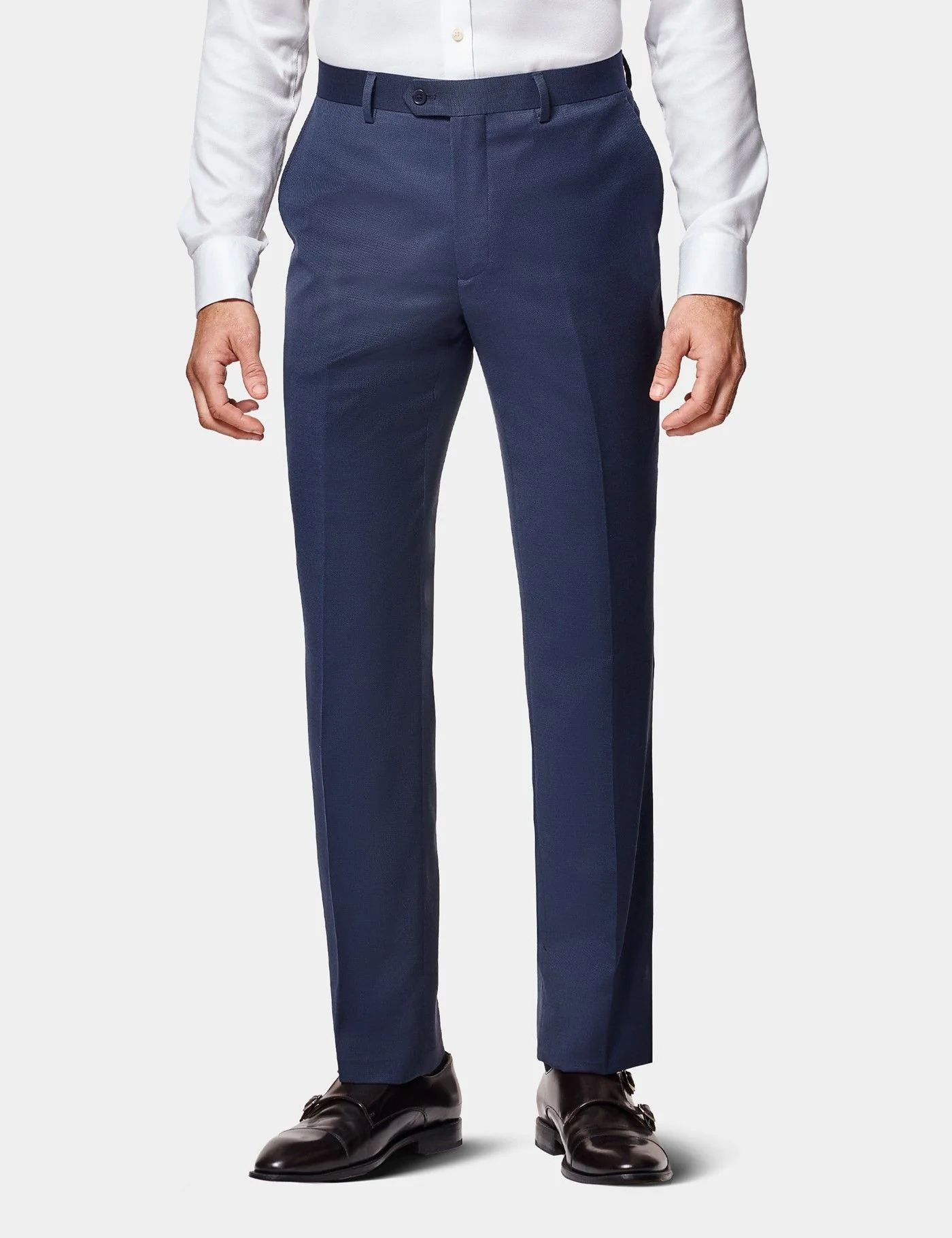 Slim Fit Navy Birdseye Suit Trousers primary image