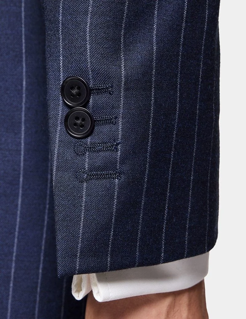 Slim Fit Navy Chalk Stripe Suit thumbnail 2