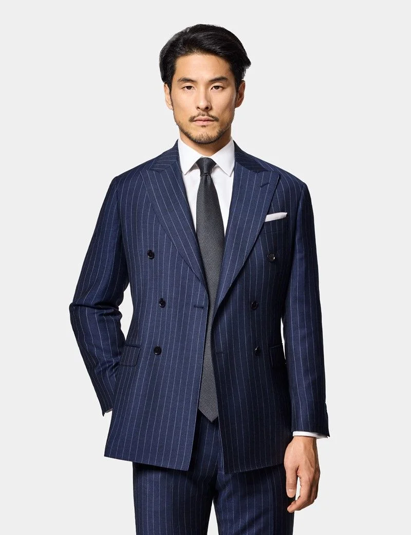 Slim Fit Navy Chalk Stripe Suit thumbnail 7