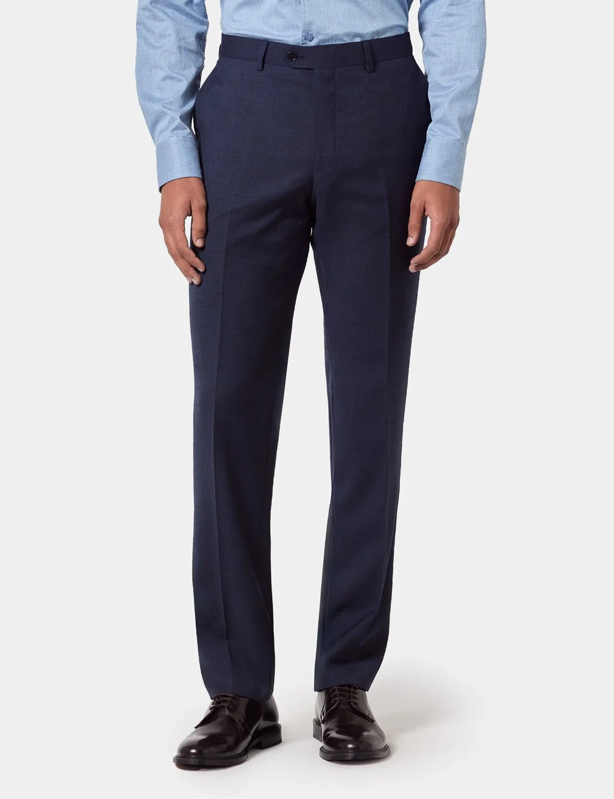 Slim Fit Navy Check Suit Trousers primary image