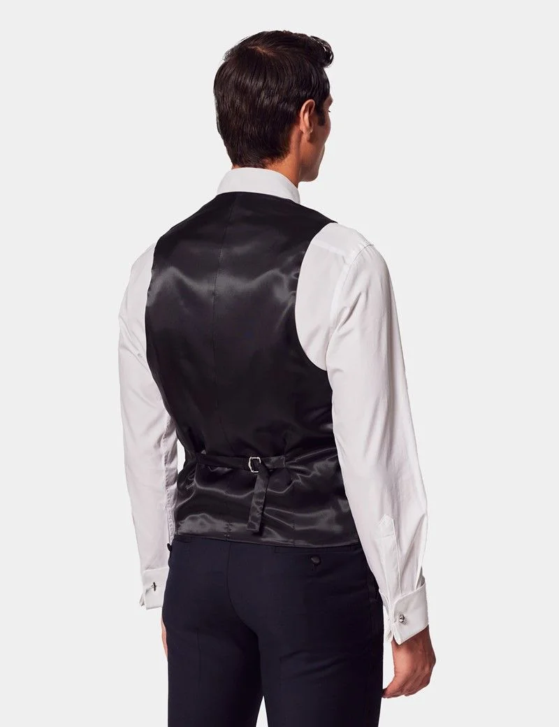 Slim Fit Navy Dinner Waistcoat thumbnail 5