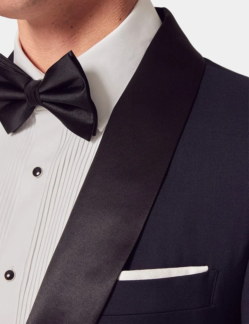 Slim Fit Navy Shawl Dinner Suit Jacket thumbnail 3