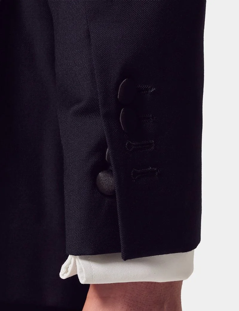 Slim Fit Navy Shawl Dinner Suit Jacket thumbnail 8