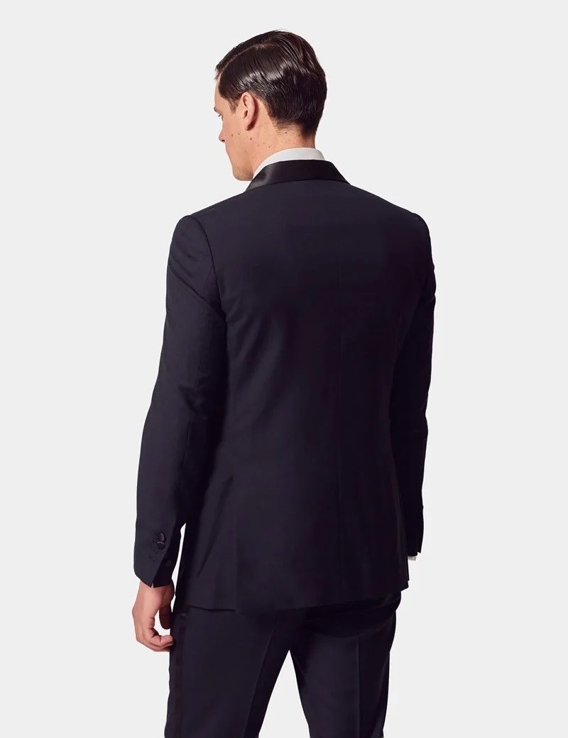 Slim Fit Navy Shawl Dinner Suit thumbnail 2
