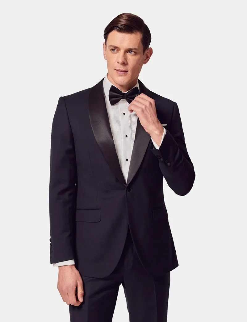Slim Fit Navy Shawl Dinner Suit thumbnail 8