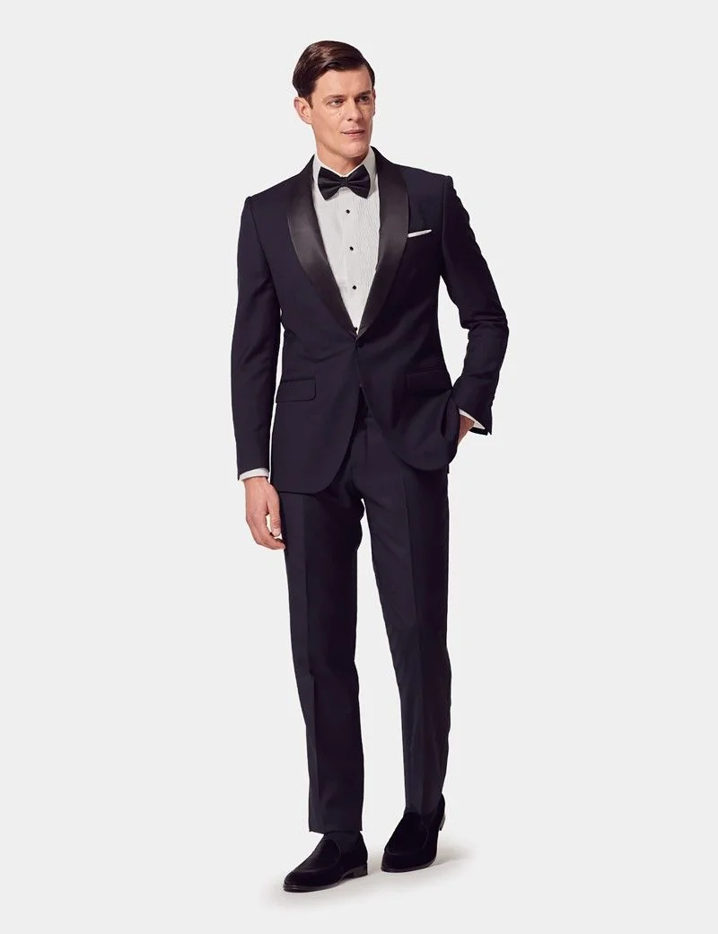 Slim Fit Navy Shawl Dinner Suit thumbnail 9