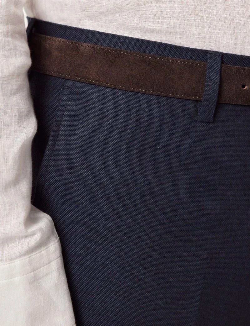 Slim Fit Navy Suit Trousers thumbnail 3