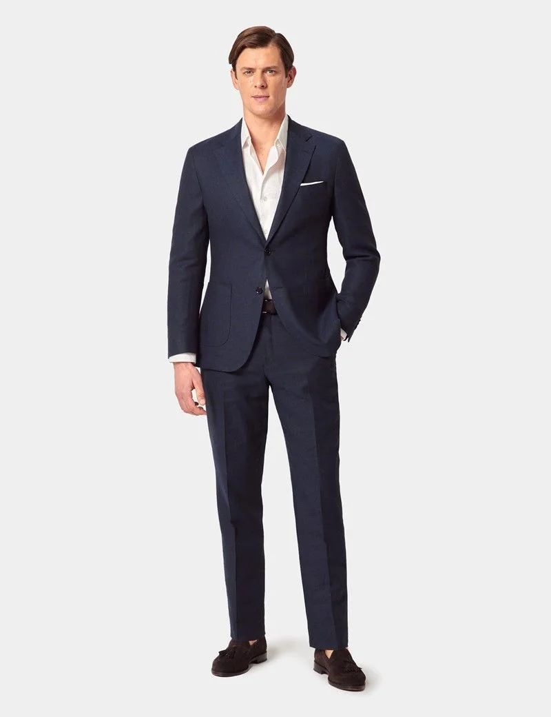Slim Fit Navy Suit Trousers thumbnail 5