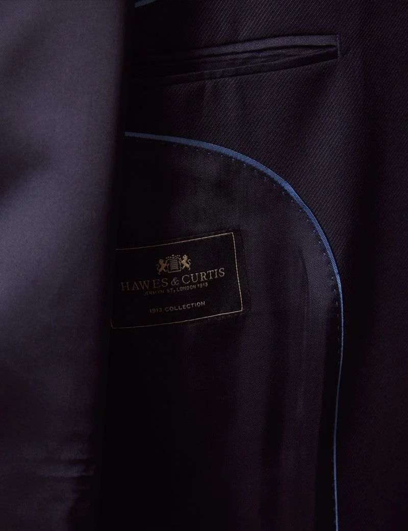Slim Fit Navy Twill 1913 Suit Jacket thumbnail 5