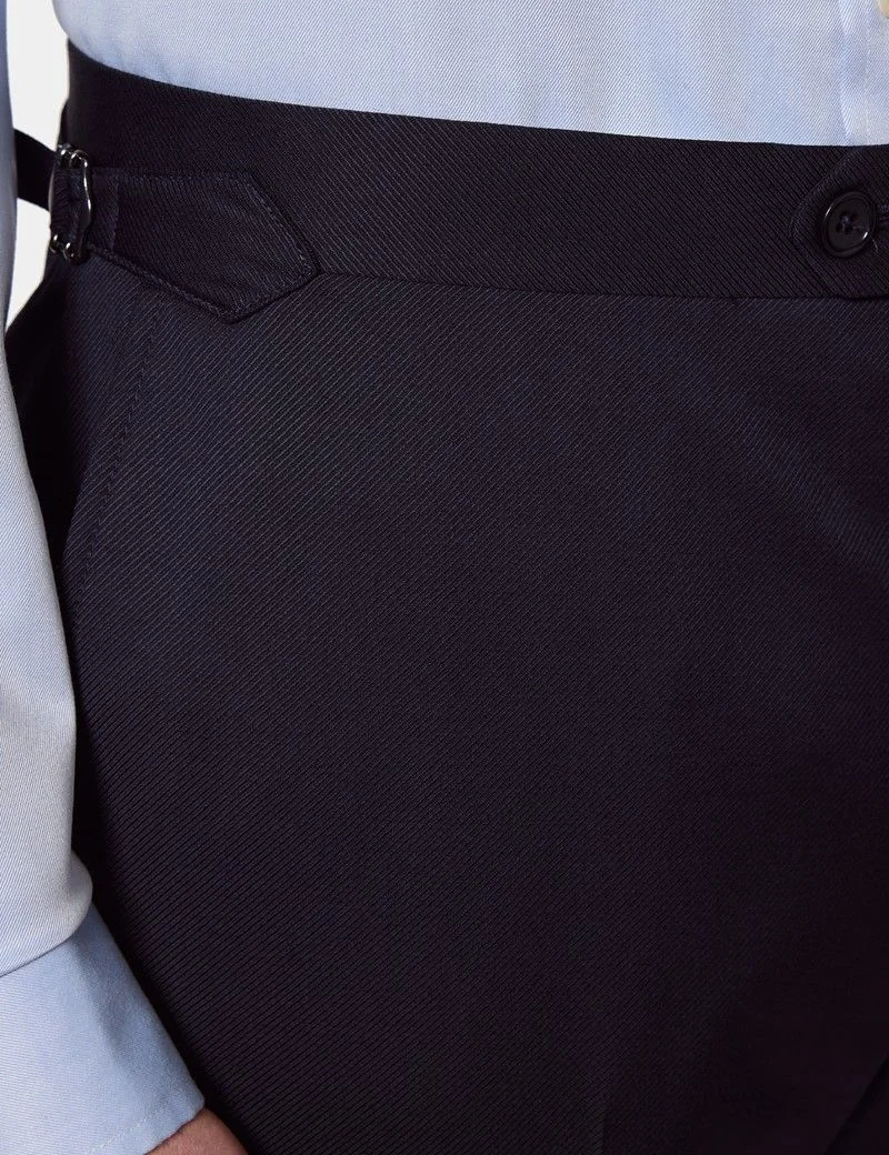 Slim Fit Navy Twill 1913 Suit Trousers thumbnail 3