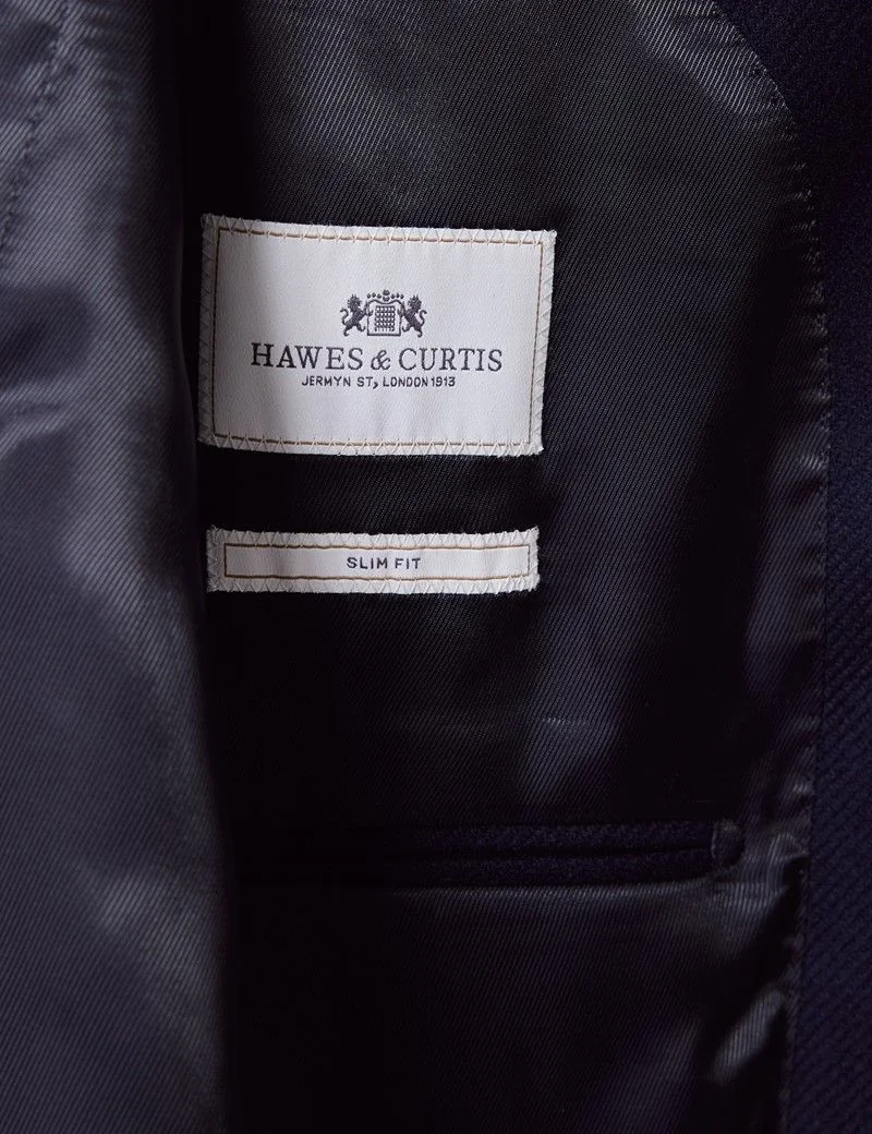 Slim Fit Navy Twill Blazer thumbnail 2
