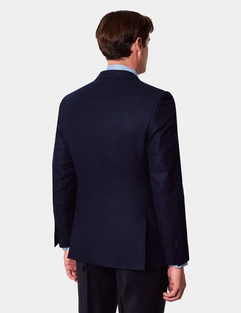 Slim Fit Navy Twill Blazer thumbnail 3