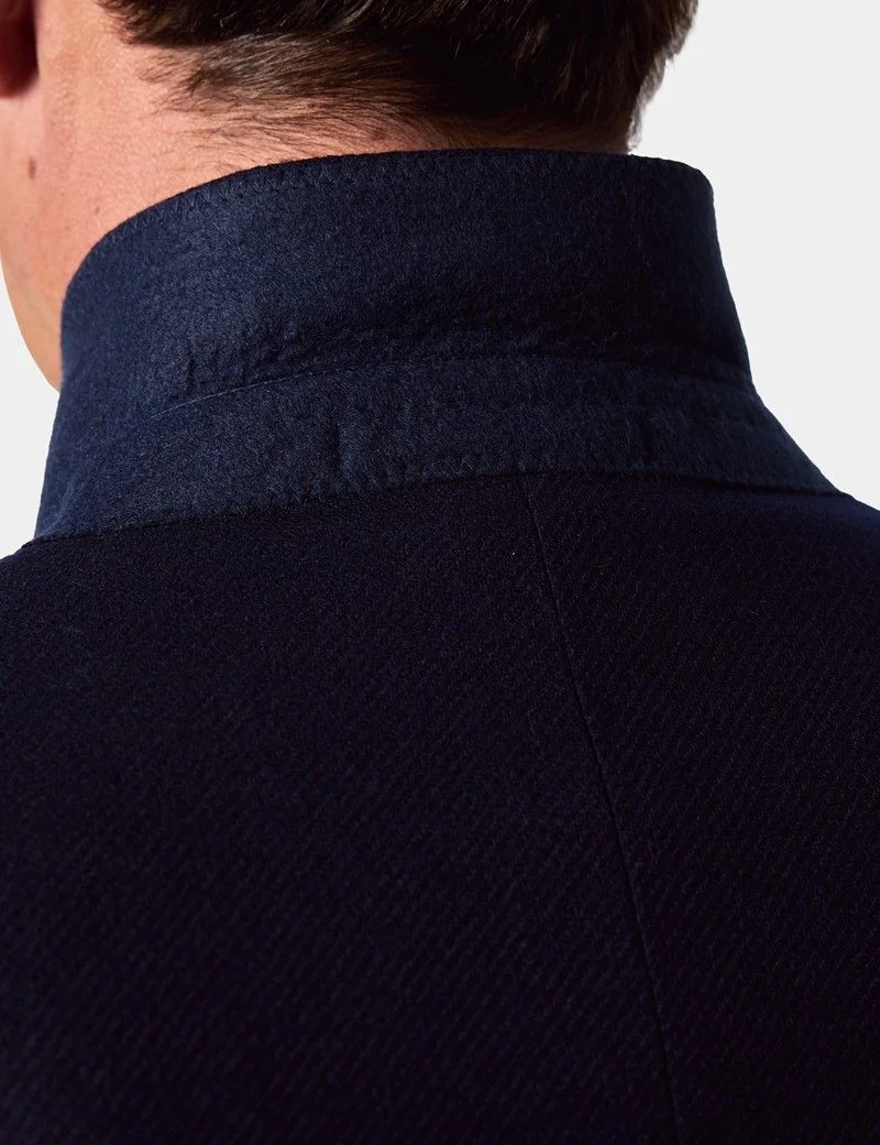 Slim Fit Navy Twill Blazer thumbnail 4