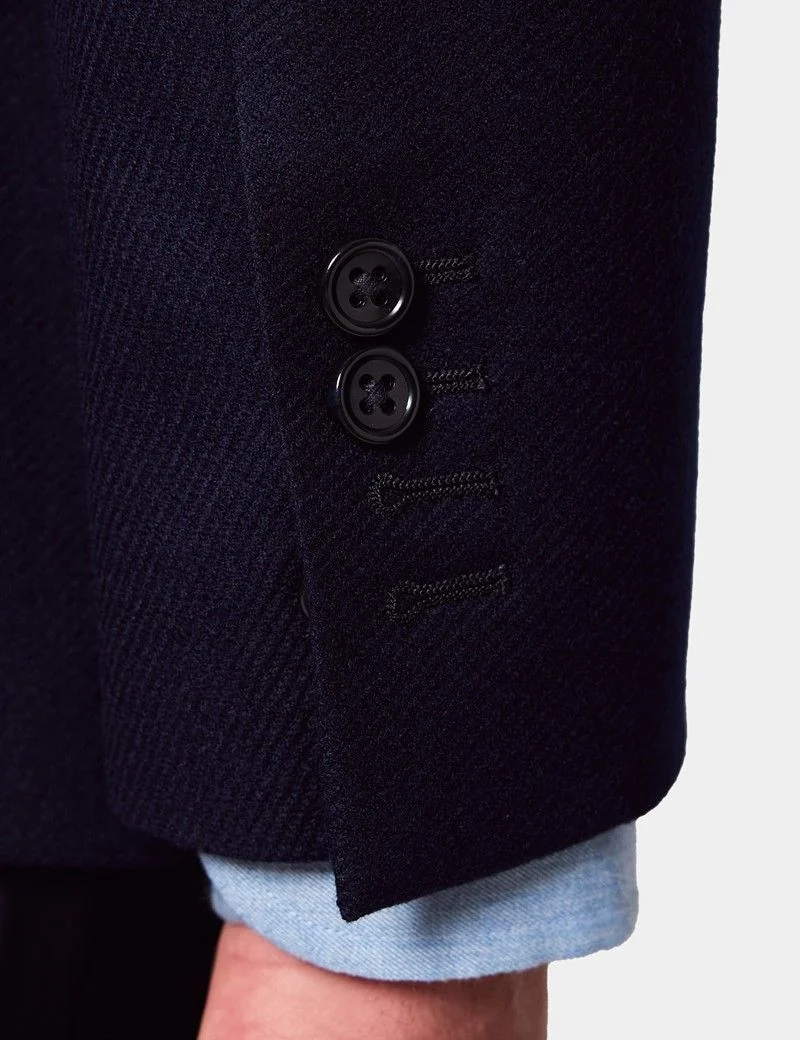 Slim Fit Navy Twill Blazer thumbnail 5