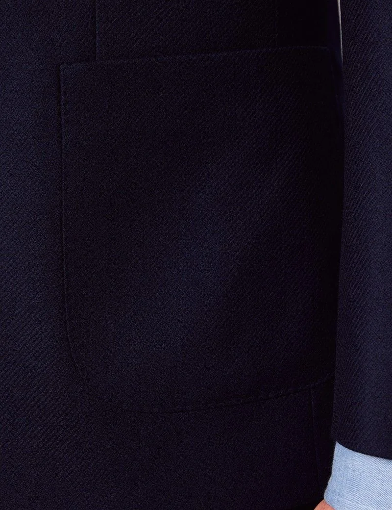 Slim Fit Navy Twill Blazer thumbnail 9