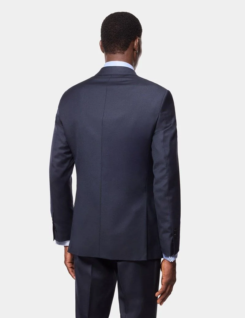 Slim Fit Navy Twill Suit Jacket thumbnail 3