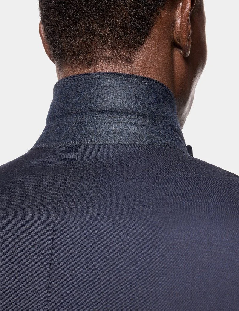 Slim Fit Navy Twill Suit Jacket thumbnail 4