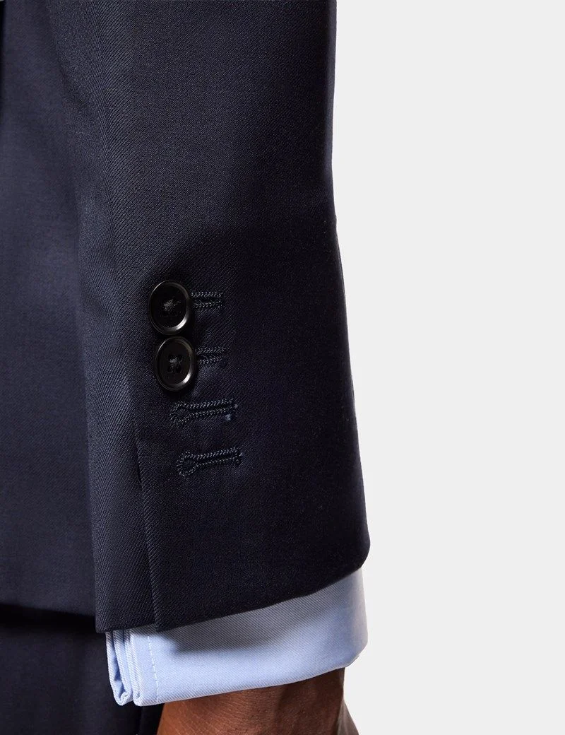 Slim Fit Navy Twill Suit Jacket thumbnail 5