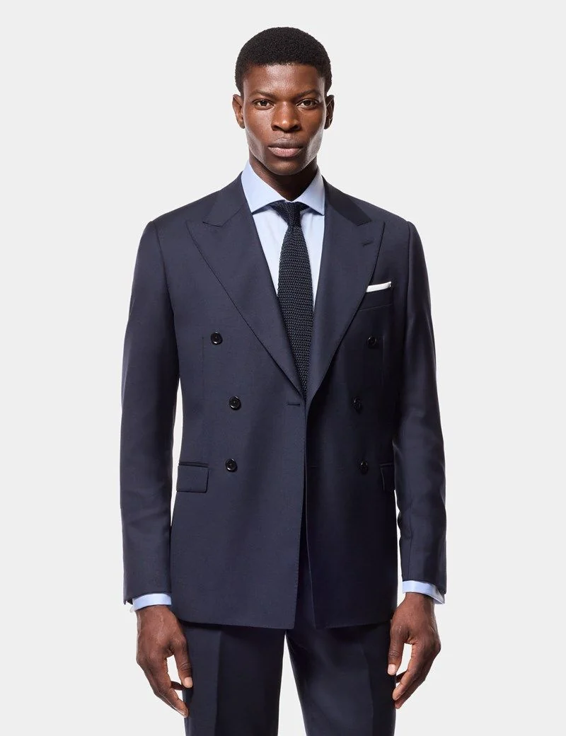 Slim Fit Navy Twill Suit Jacket thumbnail 7