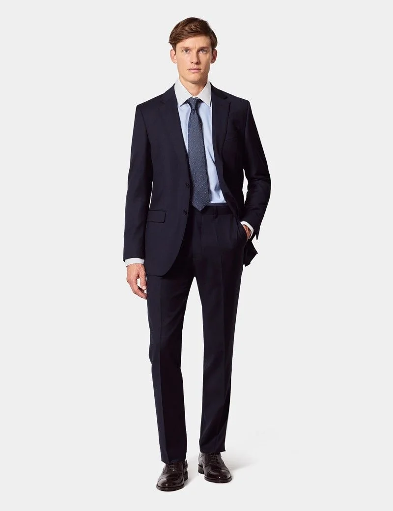 Slim Fit Navy Twill Suit Trousers thumbnail 5