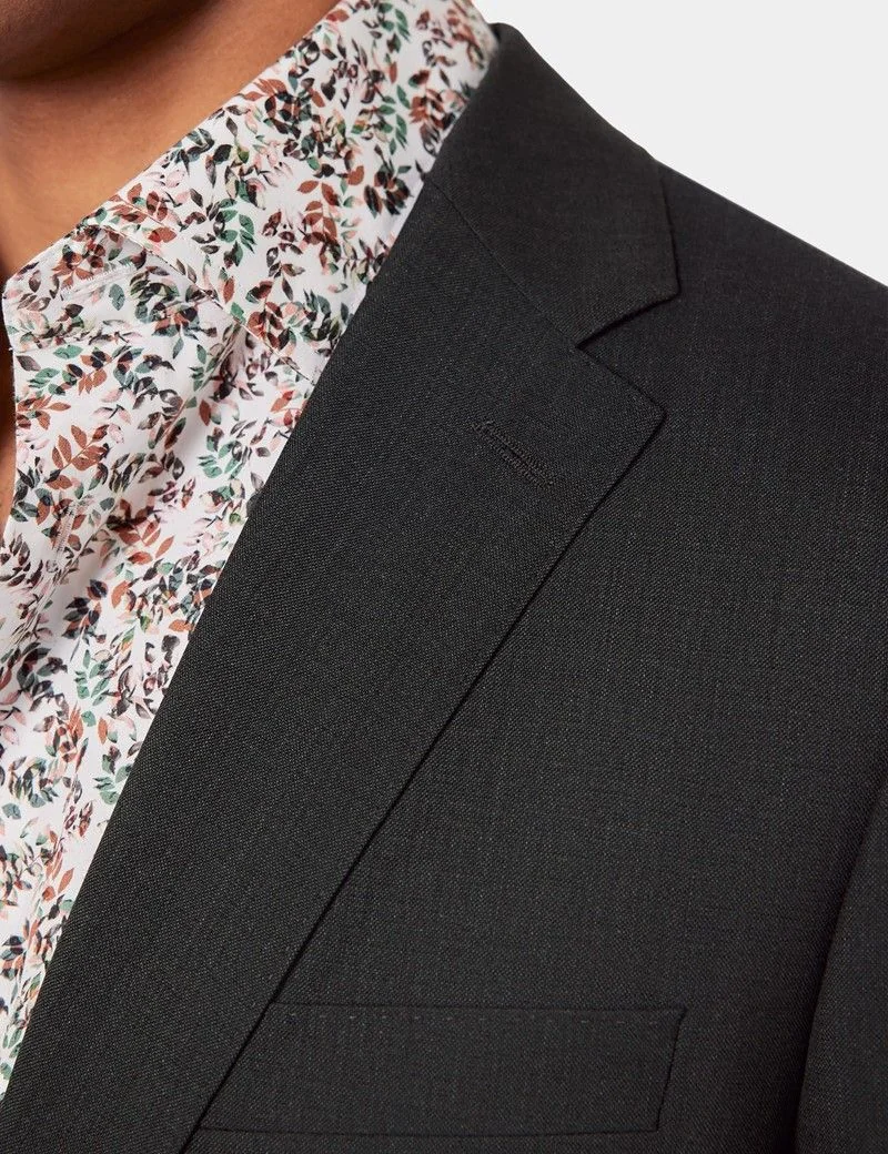 Slim Fit Olive Crepe 1913 Suit Jacket thumbnail 3