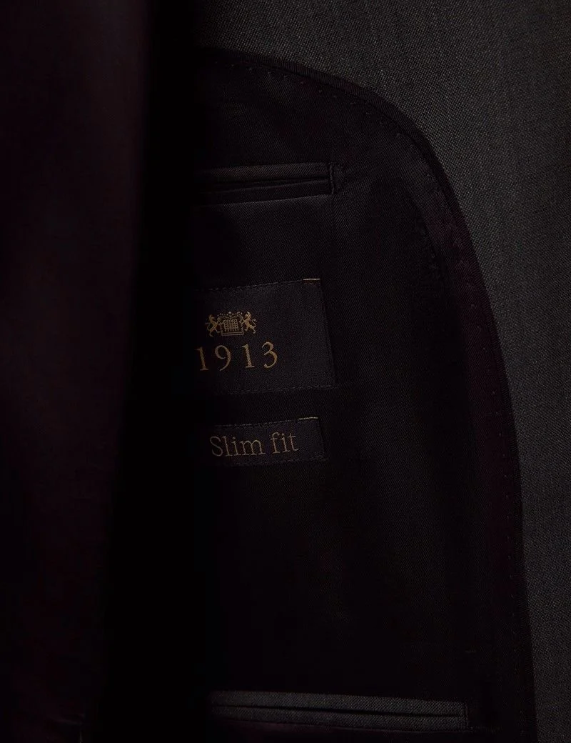 Slim Fit Olive Crepe 1913 Suit thumbnail 3
