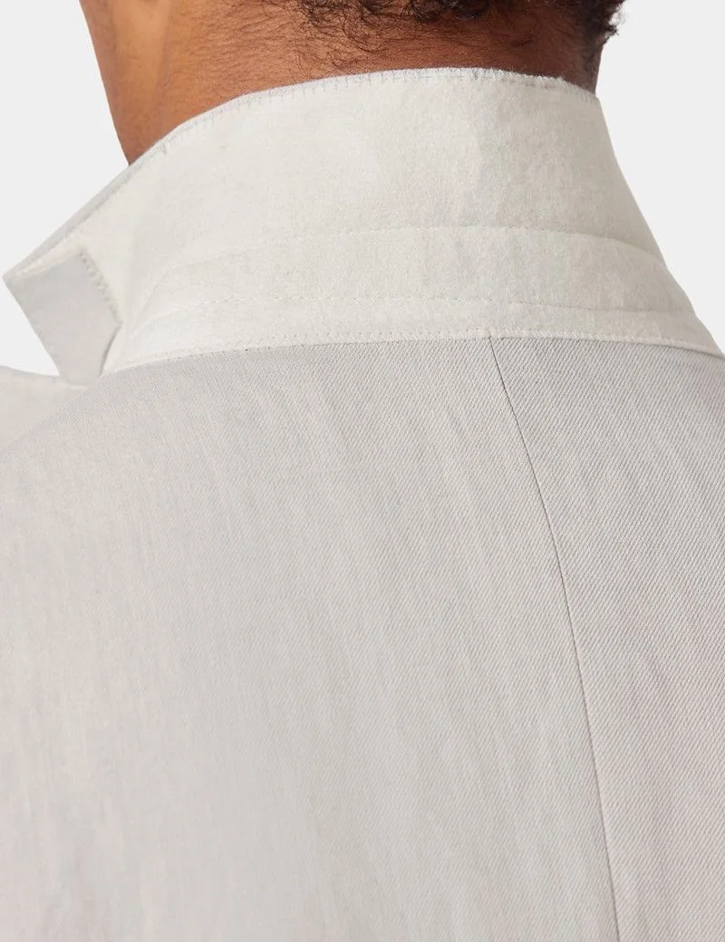 Slim Fit Pale Grey 1913 Linen Suit Jacket thumbnail 4
